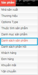 Tao danh mục sản phẩm